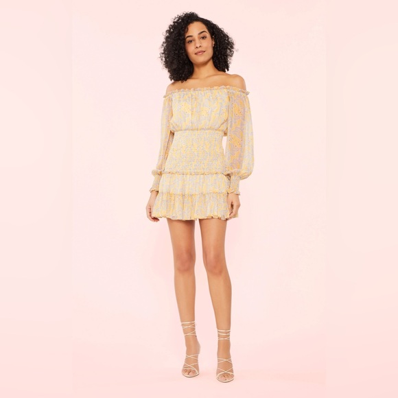 LIKELY Indica Mini Dress size 6 yellow - Picture 1 of 10